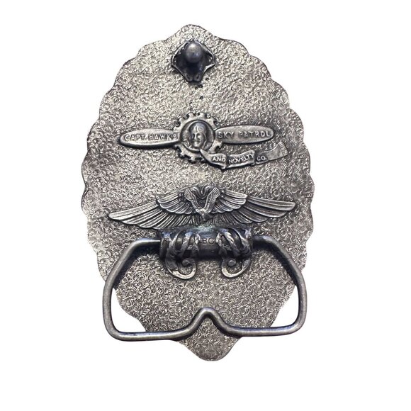 Vtg Belt Buckle PIG Patience Integrity Guts American Police Law & Order - Picture 2 of 2